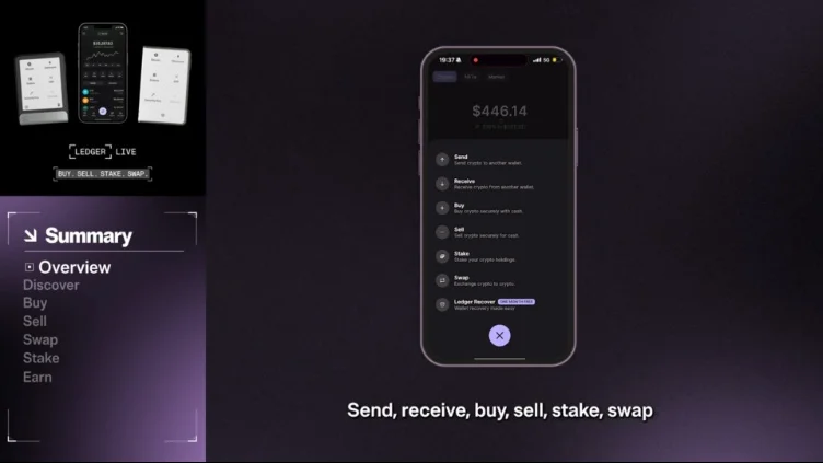Ledger Live main menu with Buy option selected