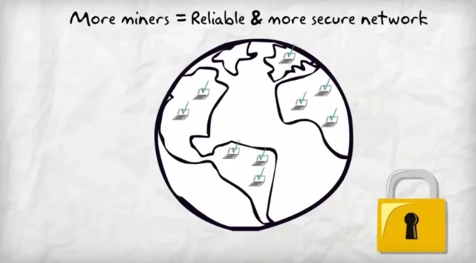 A line drawing of Earth with laptop icons on different continents