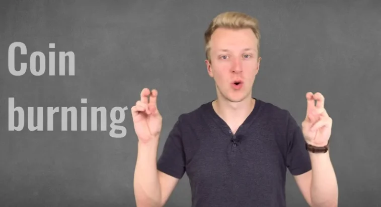The words Coin Burning with hands making quotation marks.